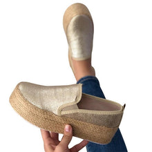 Load image into Gallery viewer, Women  Breathable Canvas Fashion Flats Espadrilles Platform Loafers