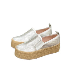 Load image into Gallery viewer, Women  Breathable Canvas Fashion Flats Espadrilles Platform Loafers