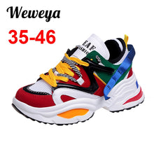 Load image into Gallery viewer, Weweya Women Walking Shoes Increasing 6CM INS Ulzza Harajuku Sneakers